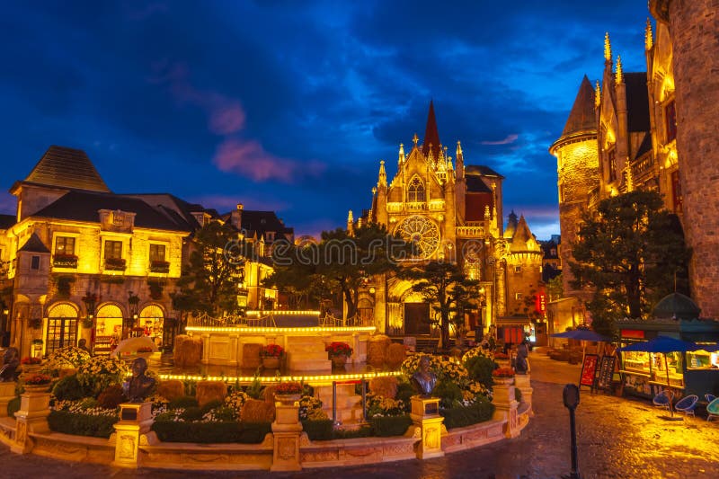 French Village at Night